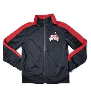 Kids‎ Jordan Track Jacket Black Red Zip Up Athletic Sportswear Size 3T